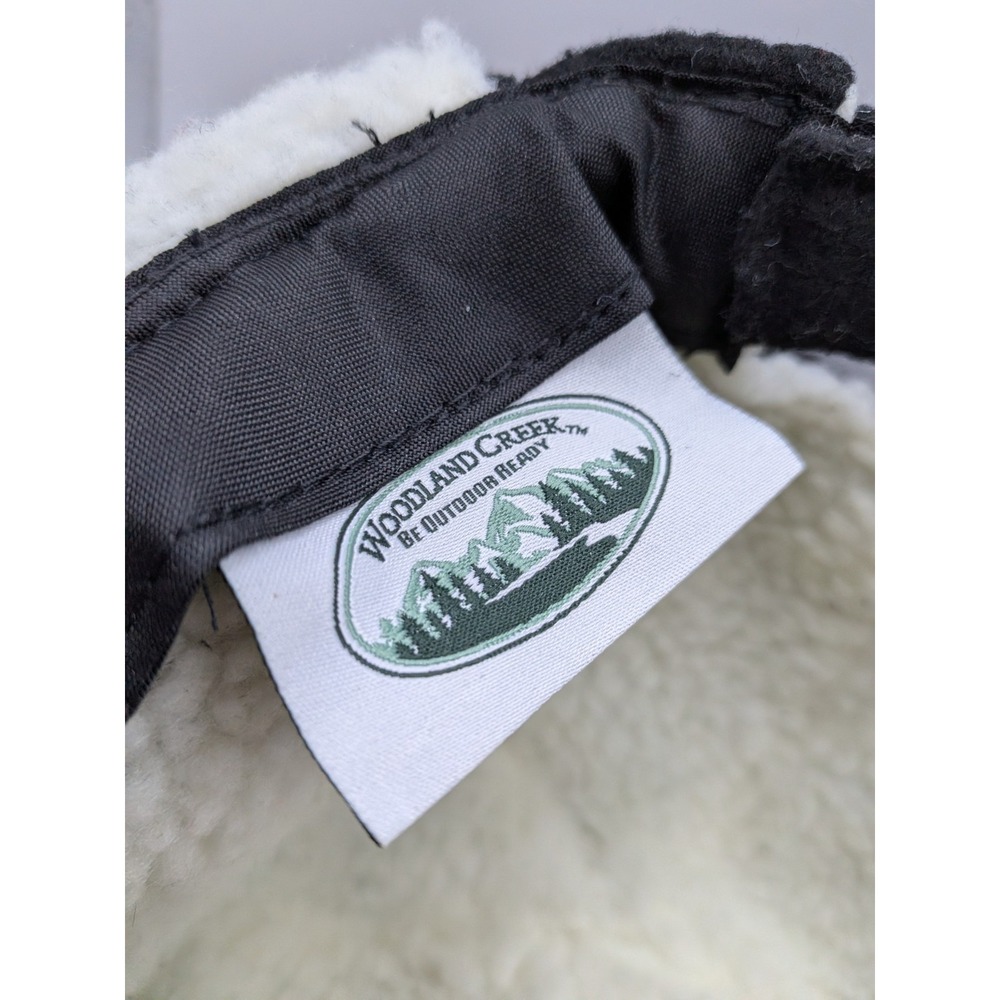 Vtg Sherpa Lined Ear Flap Hat Cap Strap Fleece Ear Flap Trapper Gorpcore 90s - Picture 6 of 15